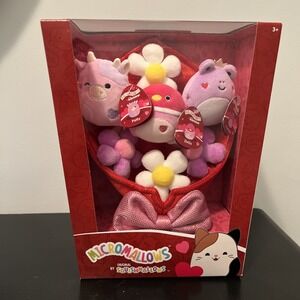 MICROMALLOWS SQUISHMALLOWS VALENTINES PLUSH BOUQUET **NEW**